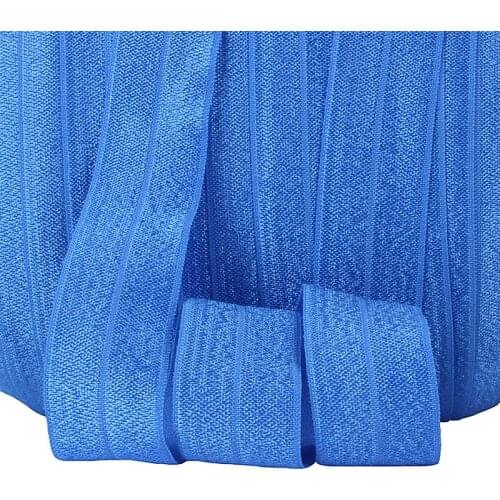 100yards/lot) Free shipping new arrival royal blue 1 inch wide fold over elastic