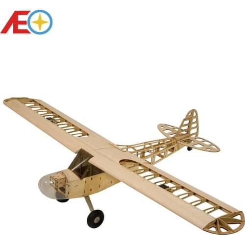 2021 New Balsa Wood Airplane Model J3 1180mm Wingspan Balsa Wood Airplane Models RC Building Toys Woodiness model /WOOD PLANE
