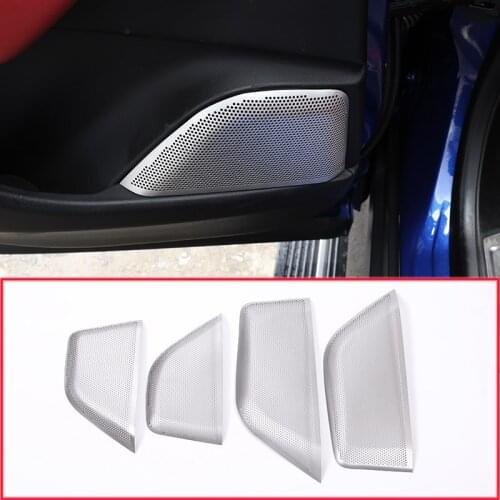 4Pcs For Maserati Levante Car Door Speaker Cover Trim Aluminum Alloy Auto Accessories NEW