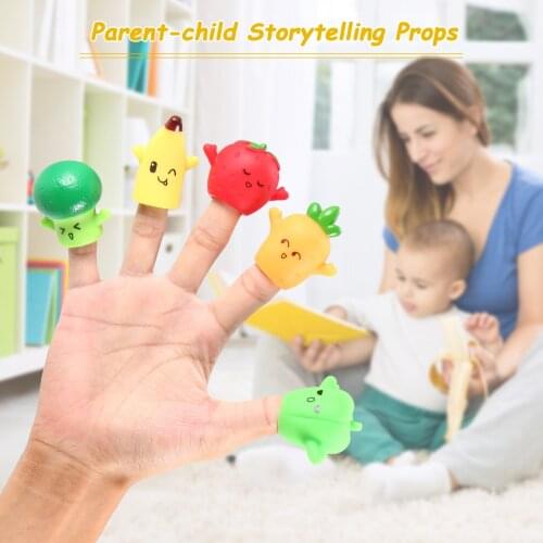 5pcs Rubber Finger Toy Finger Puppet Rubber Finger Puppet Dinosauria Toy for Kids Plastic Finger Toys Mini Kids Toys