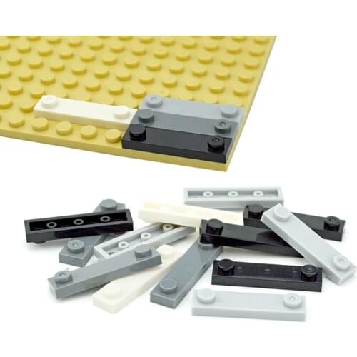 50PCS Building Blocks Technical MOC Parts Plate Modified 1x4 with 2 Studs without Groove DIY Bricks Compatible with 92593 Toys