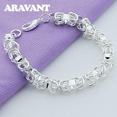 925 Silver Fashion Bracelets For Women Wedding Jewelry Top Quality