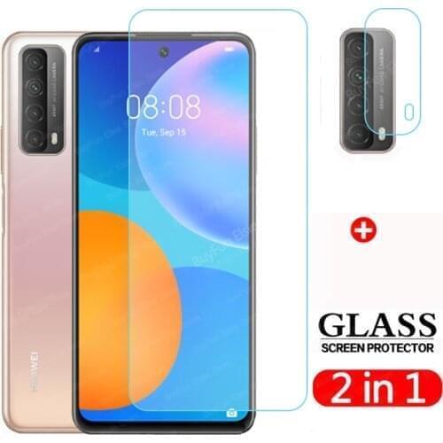9H Tempered Glass On For Huawei Y7a Screen Protector Safety Camera Film For Huawei P Smart 2021 PPA-LX2 Protective Glass 2in1