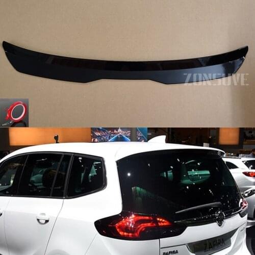 Use For Opel Zafira 2011-2016 Year Roof Spoiler Carbon Fiber Look Accessories Body Kit Factory Style