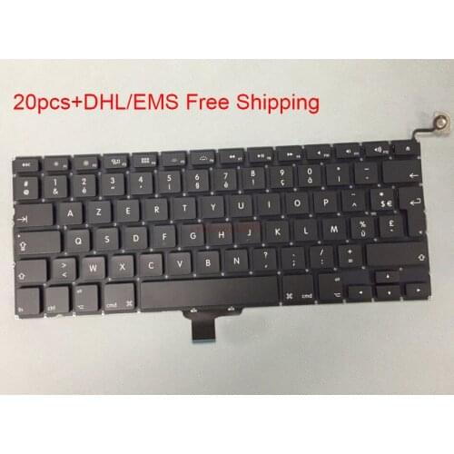 Free DHL/EMS 20pcs AZERT Keyboard For Macbook 13.3" A1278 French FR Keyboard 2009 2010 2011 2012
