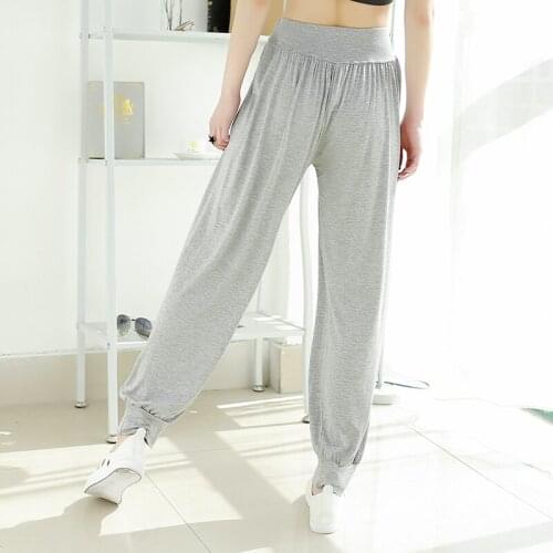 Modal yoga pants female summer slacks big yards of tall waist dance pants pants uniforms square pants