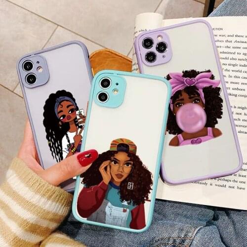 Black Girl Magic Melanin Poppin Queen phone Cases For iphone 11 12 mini Pro Max X XR XS MAX 7 8 Plus SE 2020 Color Back Covers