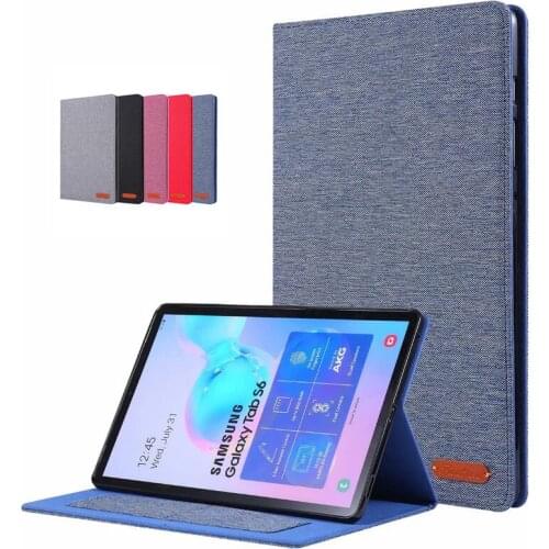 For Samsung Galaxy Tab S6 10 5 10.5 inch 2019 SM-T860 T860 T865 Case Cowboy Flip Stand Tablet Cover for Capa Tab S6 Case + Pen