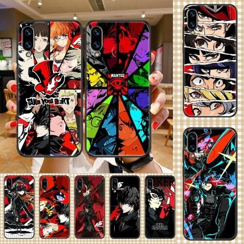 Persona 5 Anime Phone case For Huawei Honor 6 7 8 9 10 10i 20 A C X Lite Pro Play black art cell cover pretty back trend hoesjes