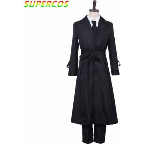 Bungo Stray Dogs Dazai Osamu detective black Suit Cosplay Costume Halloween party
