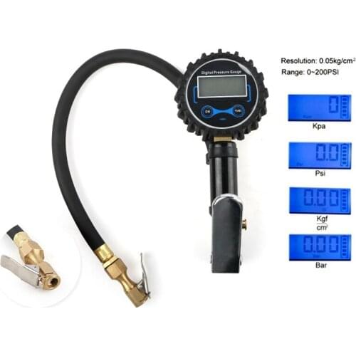 Digital Tyre Inflating Gun With Pressure Gauge For Car Truck Auto Tire Inflator Air Tools LCD Back Light Tire Gauge