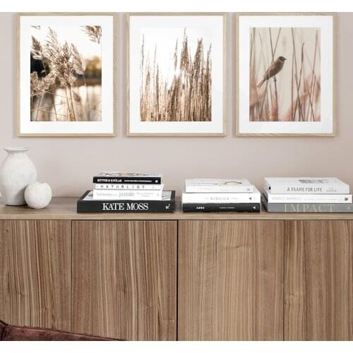 Nordic Home Decoration Reed Wild Plants Sand Nordic Posters And Prints Mural Art Canvas Painting Mural Living Room