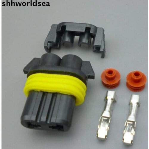 Worldgolden 5/30/100set 2.8mm 9005 HB3 female plastic fog connector bulb socket hid DIY