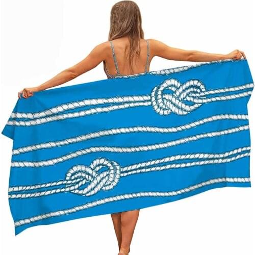 HELENGILI Towrope Microfiber Pool Beach Towel Portable Quick Fast Dry Outdoor Travel Swim Blanket