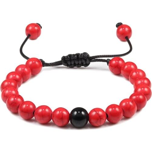 Classic Natural Stone Beaded Braided Bracelet Men Women Distance Rosary Bracelets & Bangles Adjustable Yoga Prayer Jewelry Gift