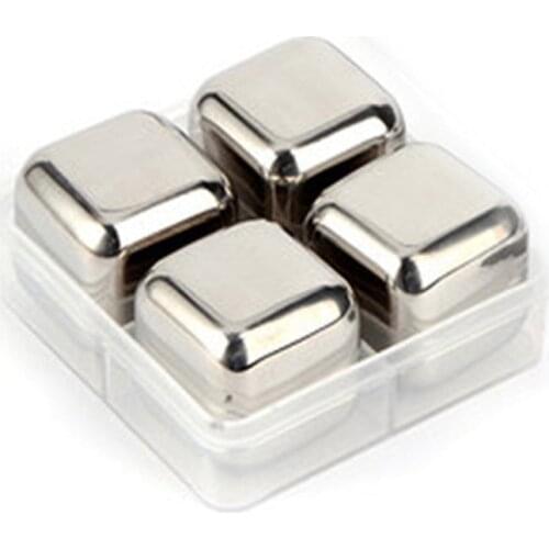 4/6/8 PCS Stainless Steel Ice Cubes Quick-Frozen Ice Cube Granule 304 Whisky Stones Bar Wine Reusable Bar Supplies Wine Tool h1