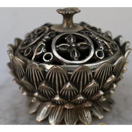 Antique Old QingDynasty carving censer,Lotus incense burner,hand crafts,best collection&adornment,free shipping