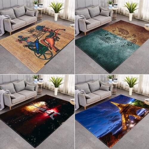 Morocco Ethnic Style Large Carpets For Living Room Europe Retro Geometric 3D Printing Large Flannel Floor Carpet Mat/Rug Bedroom