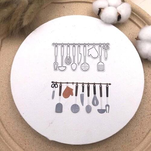 Panalisacraft cute kitchen tools cooking tool Metal Cutting Dies cooking diecut scrapbooking Album Paper Card Craft Embossing