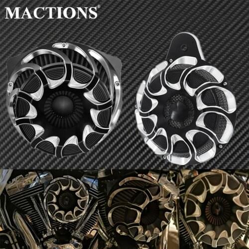 Motorcycle Air Filter Cleaner Intake Filter+Horn Cover Horns Assembly Loudspeaker For Harley Touring Street Electra Glide 17-Up