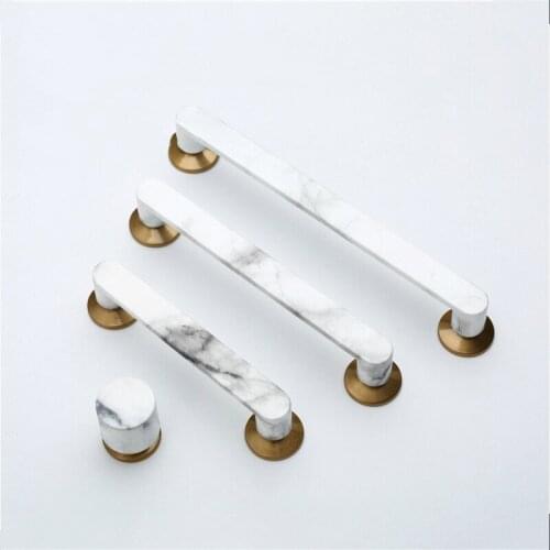 Marble Roman Style Cabinet Pulls Luxury Drawer Knobs and Handles Wardrobe Door Handle European Furniture Handle Hardware