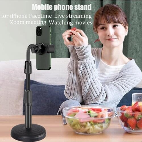 Multi-functional Retractable Mobile Phone Stand For Live Broadcast Desk Table Clip Bracket Table Mount Cell Phone Support Holder