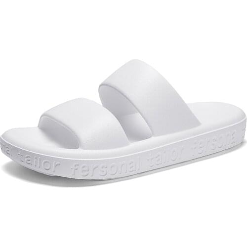 Men Casual Summer Shoes Brand Black Slippers Fashion Beach Sandals Breathable Genuine Leather Slipper Man High Quality Slippers