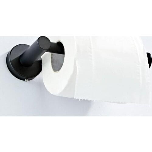 Black Bathroom Paper Towel Holder Towel Rack Wall