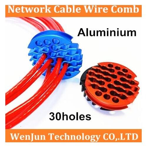 Upgrade Aluminum 30holes Network cable Comb for category 5/ category 6 Machine Wire Harness Arrangement tidy tools for computer