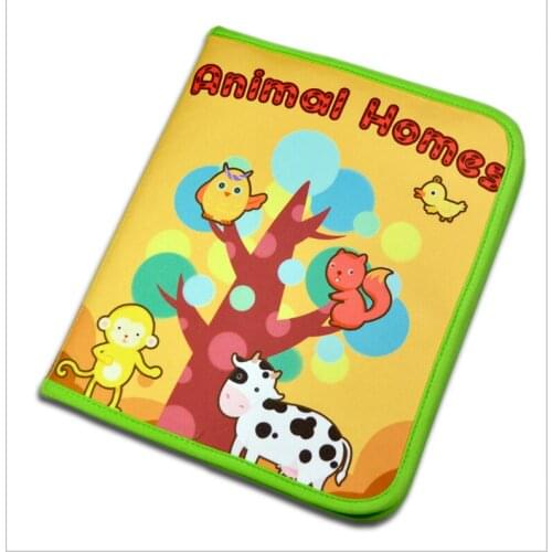 Learning Educational Kids Animal Homes Cloth Books Animal Style Newborn Baby Toys Cute Infant Baby Book Ratteles Toy