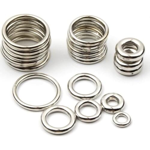 8/11/12/15/18/21mm 50/100pcs Jump Rings Split Rings Connectors For Jewelry Finding Making DIY Handmade Supplies Accessories