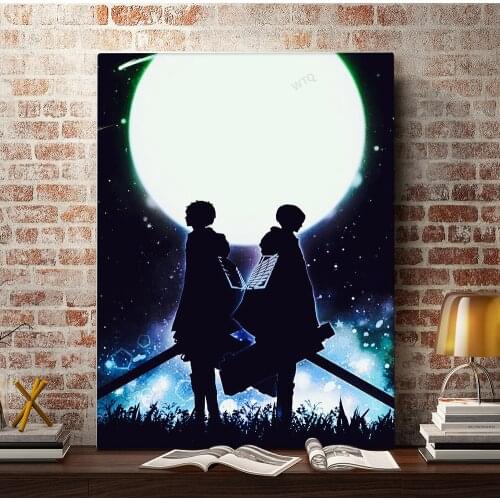 WTQ Japanese Anime Poster Attack on Titan Levi Ackerman Canvas Painting Wall Decor Wall Art Picture Room Decor Home Decor