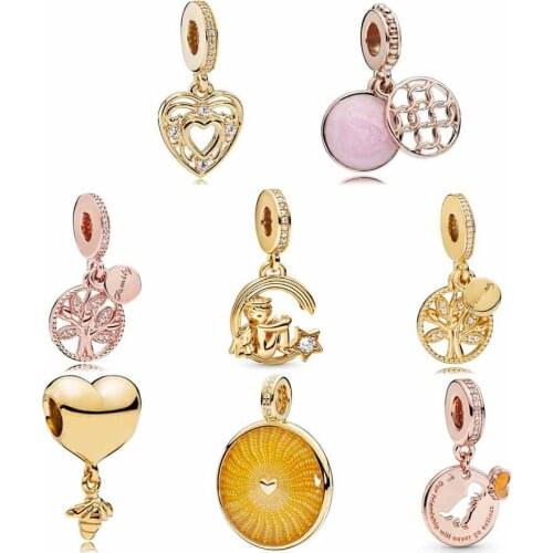 Rose Dinosaur Angel And Shooting Star Family Heritage Tree Of Life 925 Sterling Silver Beads Fit Europe Bracelet Diy Jewelry