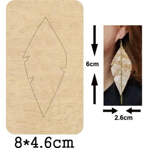 Sexy Long Leaf Eardrop Earrings DIY 2020 Cutting Mold Wood Dies For Leather Blade Rule Cutter For DIY Leather Cloth Paper Crafts
