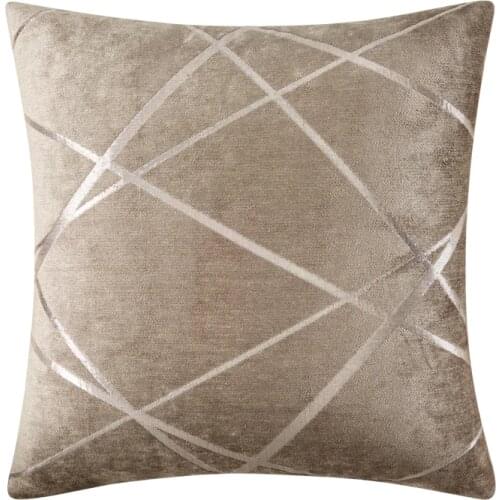 Gray Thick Geometric Pilow Case Covers SILVER JACQUARD High Quality Pillowcase Chenille 40*40/40*70/45*45/50*70/50*90cm WP293-30