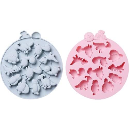 Dinosaur Silicone Cake Molds Cartoon Biscuit Chocolate Gummy Mold Candy Fondant Mould Cake Decorating Tools Baking Accessories
