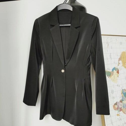 Ladies Coat Casaco Feminino Tops for Women Blazers 2021 Women Spring Coat Turn Down Collar Blazer Feminino Slim Waist Vintage