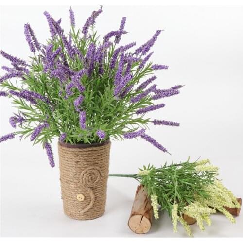 1 Bouquet 42cm Wedding Decor 21 Heads Artificial Lavender Flowers Bouquet Home Wedding Table Party Decor Art Home Decor