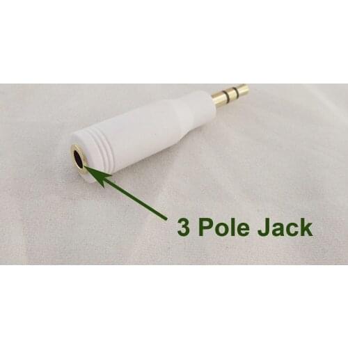1pcs 3.5mm 1/8" Male Stereo 3 Pole To 3.5mm Female Audio Adapter Converter Gold White
