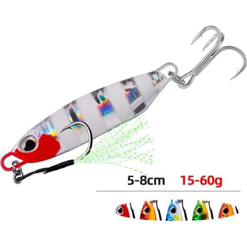 1pcs Fishing Jigging Lure Spoon Tuna Wobbler Metal Artificial Bait Hard Baits For Bass Fish Minnow Lures Jig Head Pesca Tackle
