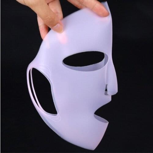 1Pcs Silicone Moisturizing Mask Reusable Waterproof Mask Facial Care Tool To Prevent Evaporation of The Oil of The Mask