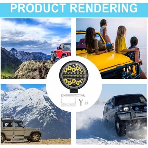 102W LED Work Light Bar Off Road Spot LED Light Bar Tractor Fog Light Auto Car OffRoad Fog Work Lamp Truck Driving Lamps