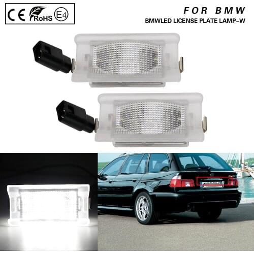 2PCS 12V White 6000K Led license plate light Number Lience Lamp for BMW E34 Touring 1987-1996