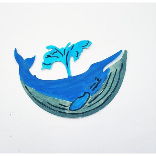 2PCS die Cutting dies Spray the whale craft paper die Scrapbooking/DIY Embossing mould Easter New Year cards