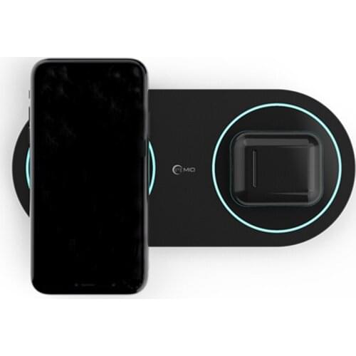 2 In 1 Dual Wireless Quick Charging Pad Fast Charger For All Qi Enabled Phones 7.5W For IPhone 11 Pro Max Xs Max XR X 8 Plus