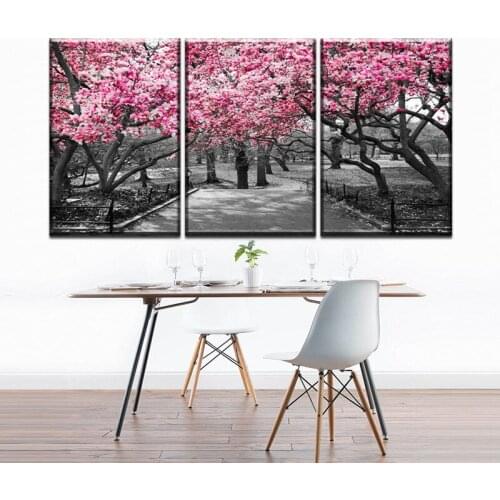3pcs diamond painting SAKURA cherry tree full diamond embroidery square/round drill 3d diamond mosaic landscape home decoration