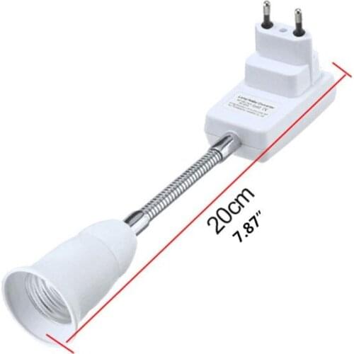E27 EU Plug Socket Adapter with On/Off Switch Light Lamp Bulb All Direction Extension Adapter Extenders for Home Light