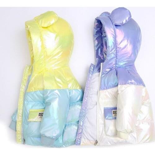 Kids Winter Silver Down Jacket Girls Children Clothing Boys Duck Dwon Baby Jacket Clothes Snowsuit Outerwear Infant Overcoat