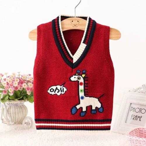 Childrens Sweater Vest Baby Boys Girls Knitted Vest Spring and Autumn Childrens Sweater Vest Kids Vest Clothes 8M 9M 3T 5T