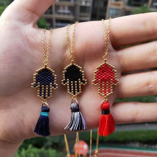 FAIRYWOO Punk Palm Necklace Tassel Pendant Acero Inoxidable Joyeria Mujer Gothic Collares De Moda 2019 Stainless Steel Jewelry